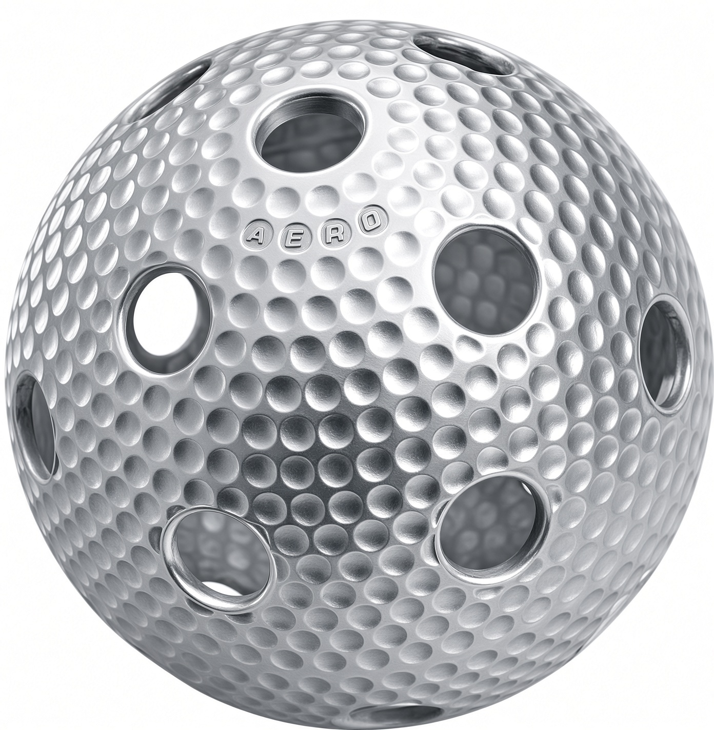 Silver färgerad innebandyboll