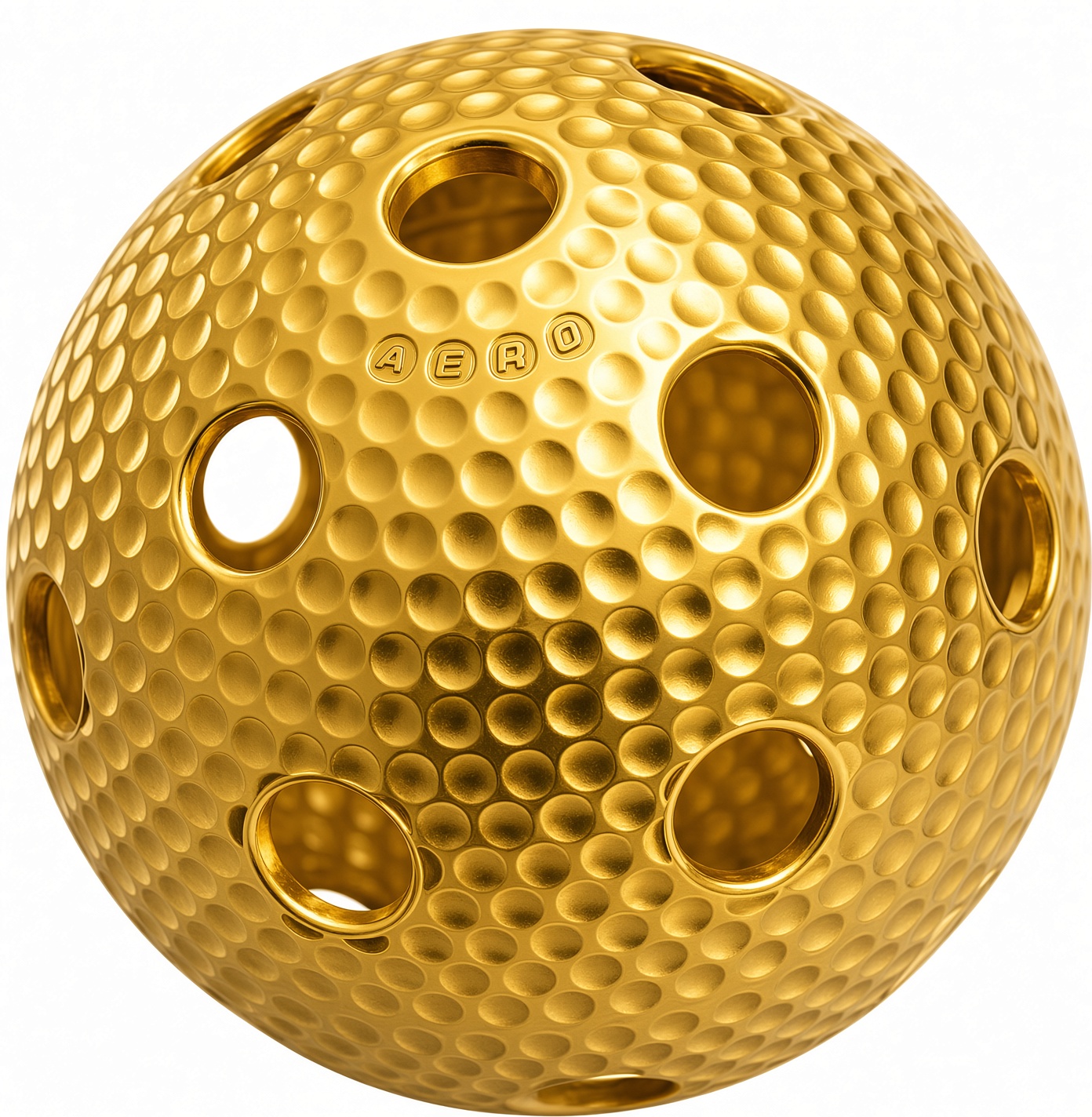 Guld färgerad innebandyboll
